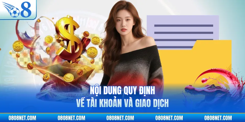 Nội dung quy định về tài khoản và giao dịch